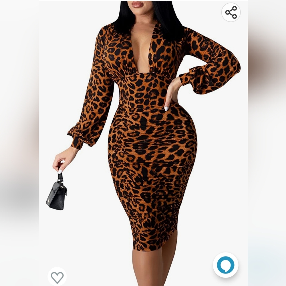 Bodycon v neck ruched dress